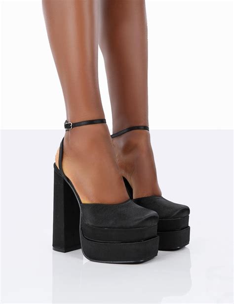 plt heels|black closed toe platform heels.